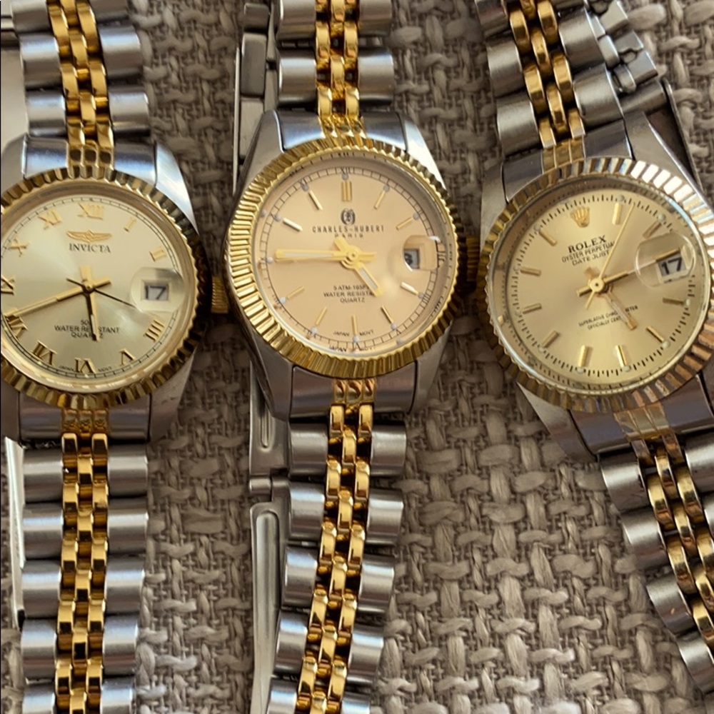 Two tone watches.